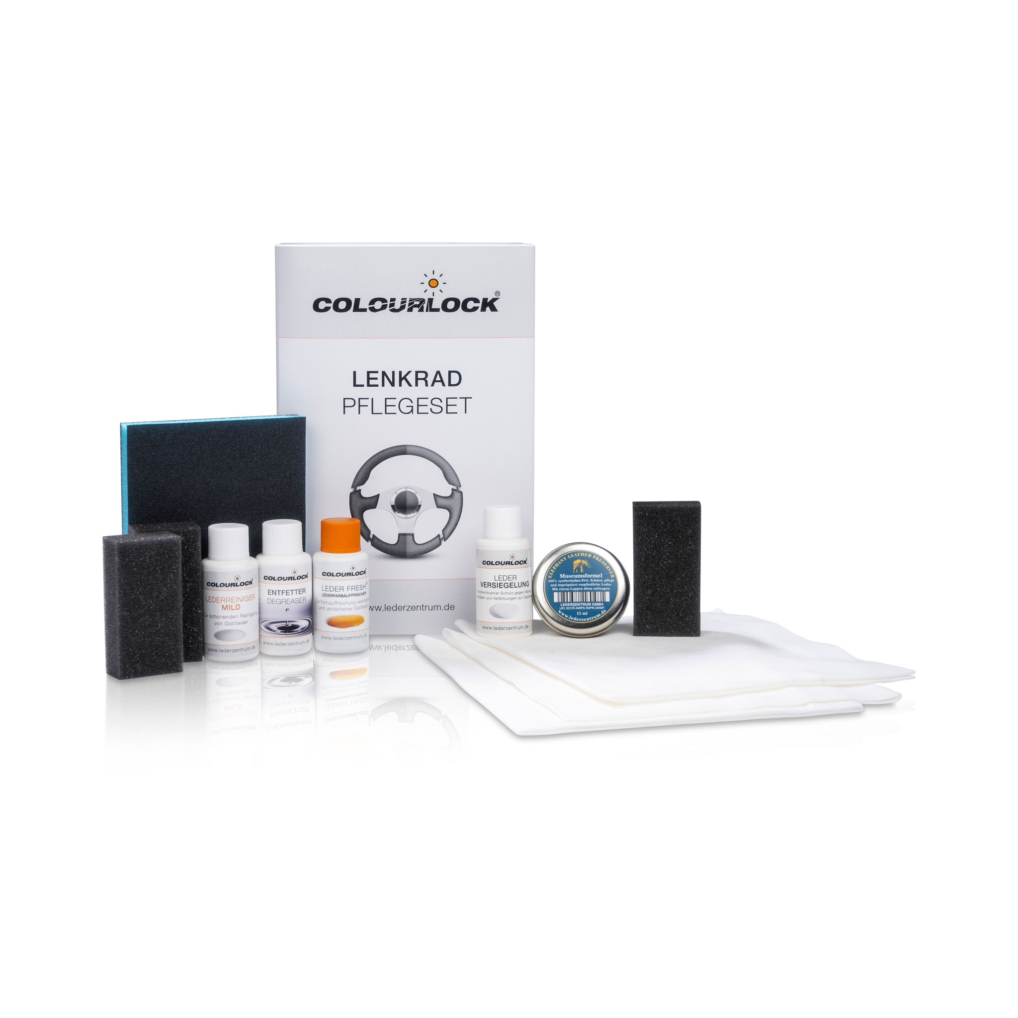 Набір для ремонту шкіряного керма (чорний) Steering Wheel Leather Repair Kit Black ND COLOURLOCK